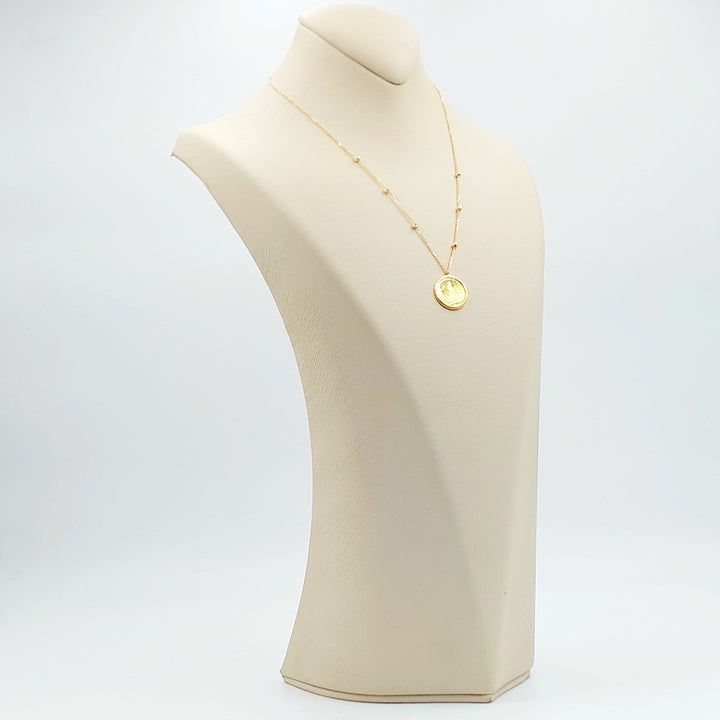 21K عقد رشادي ناعم-مجوهرات الشيخ سعيد-Saeed Jewelry 