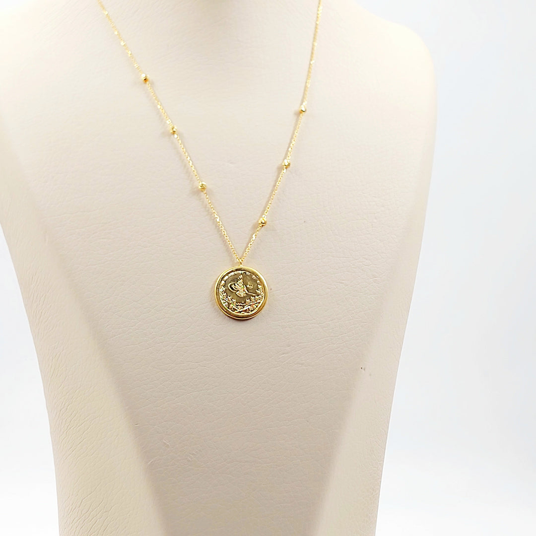 21K عقد رشادي ناعم-مجوهرات الشيخ سعيد-Saeed Jewelry 