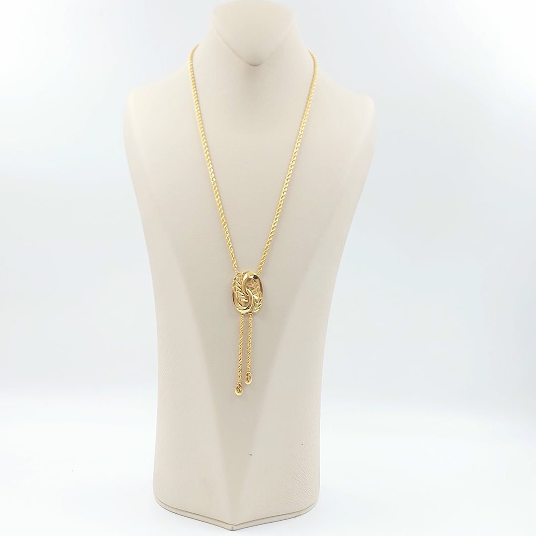 Leaf Balls Necklace Made of 21K Gold by Saeed Jewelry 