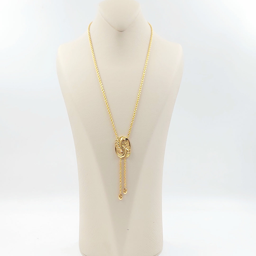 Leaf Balls Necklace Made of 21K Gold by Saeed Jewelry 