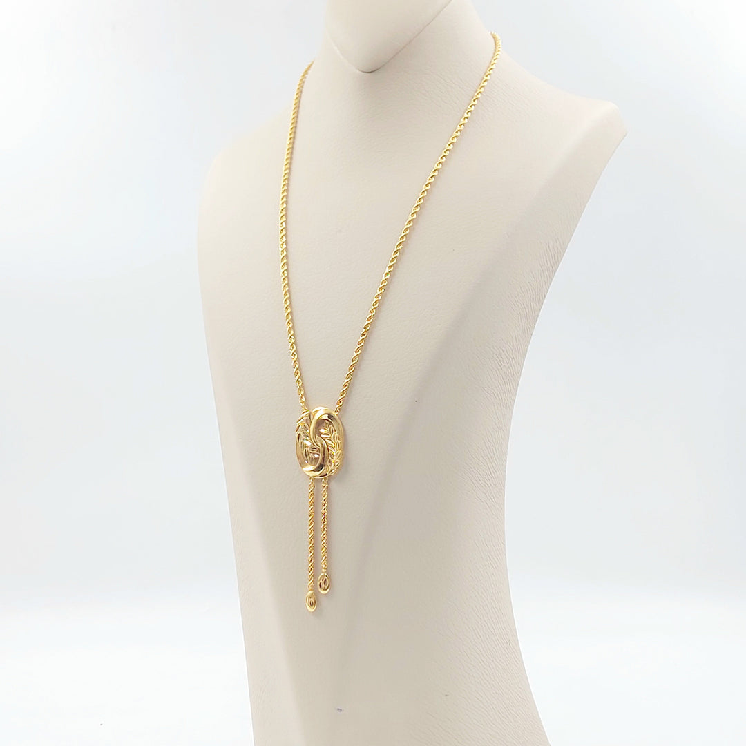 Leaf Balls Necklace Made of 21K Gold by Saeed Jewelry 