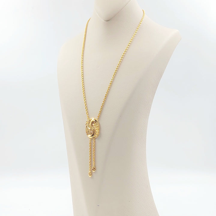 Leaf Balls Necklace Made of 21K Gold by Saeed Jewelry 