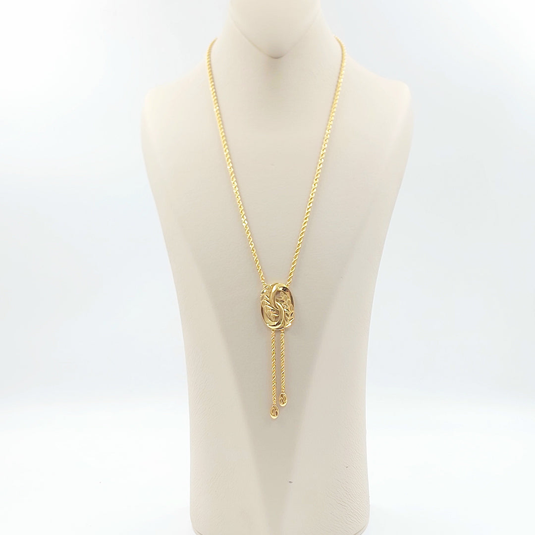 Leaf Balls Necklace Made of 21K Gold by Saeed Jewelry 