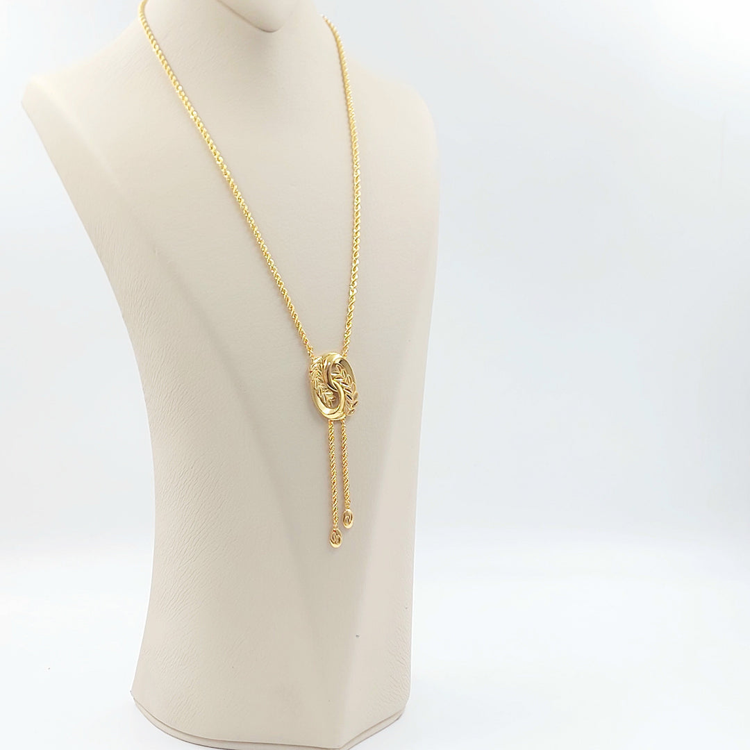 Leaf Balls Necklace Made of 21K Gold by Saeed Jewelry 