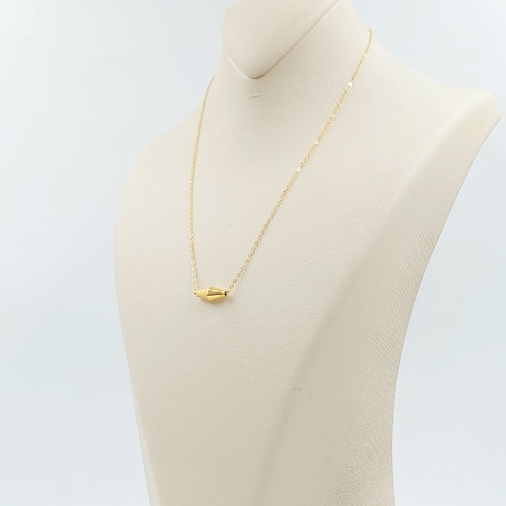 21K عقد زيتون ناعم-مجوهرات الشيخ سعيد-Saeed Jewelry 