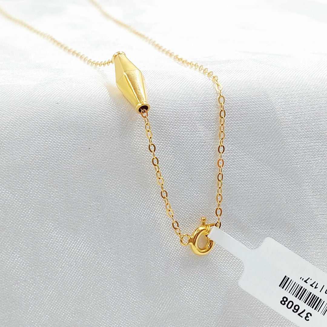 21K عقد زيتون ناعم-مجوهرات الشيخ سعيد-Saeed Jewelry 
