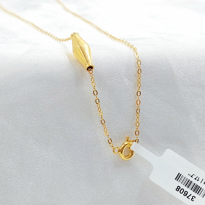 21K عقد زيتون ناعم-مجوهرات الشيخ سعيد-Saeed Jewelry 