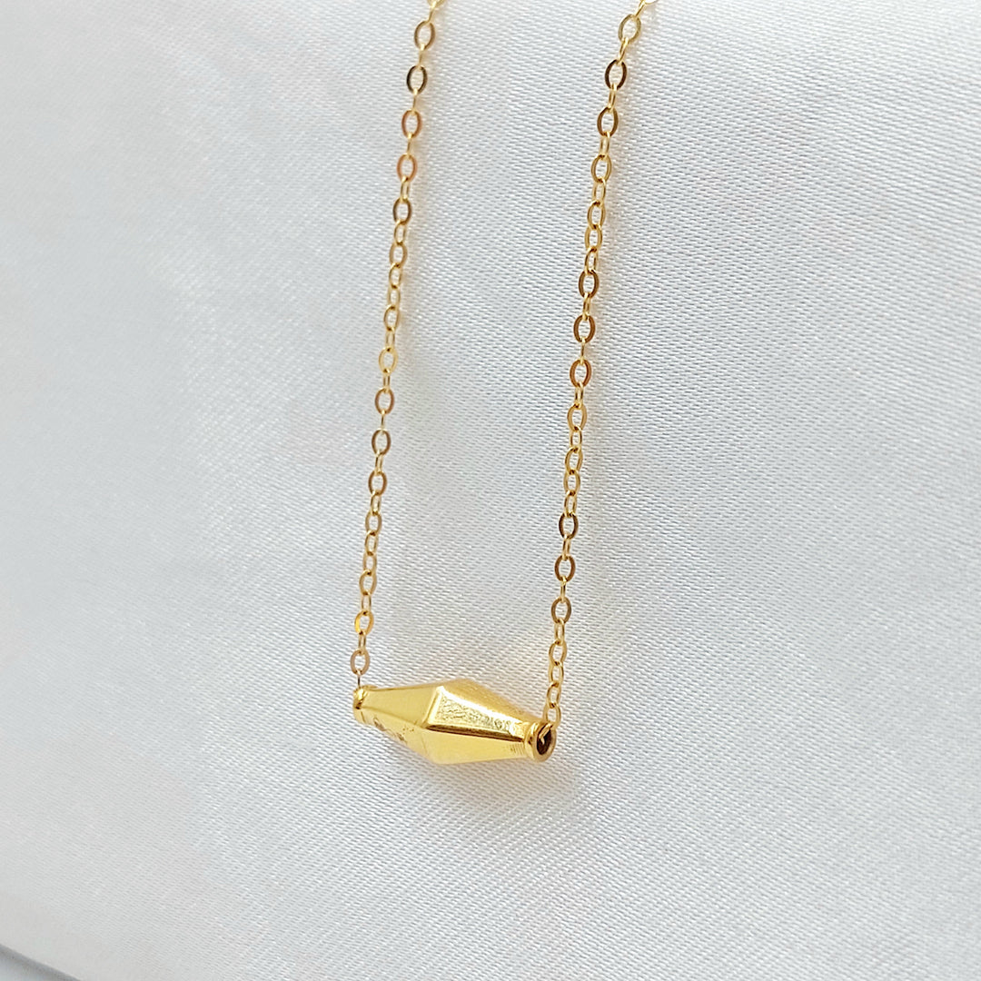 21K عقد زيتون ناعم-مجوهرات الشيخ سعيد-Saeed Jewelry 