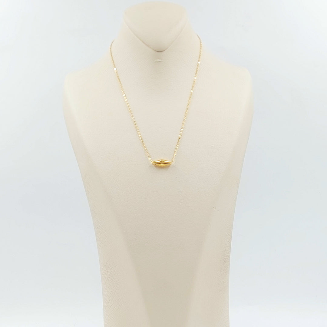 21K عقد زيتون ناعم-مجوهرات الشيخ سعيد-Saeed Jewelry 