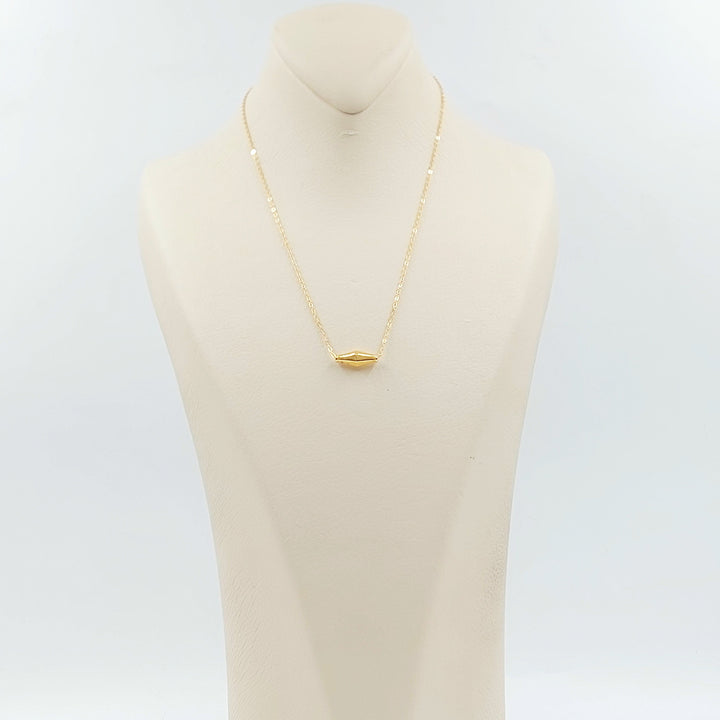 21K عقد زيتون ناعم-مجوهرات الشيخ سعيد-Saeed Jewelry 