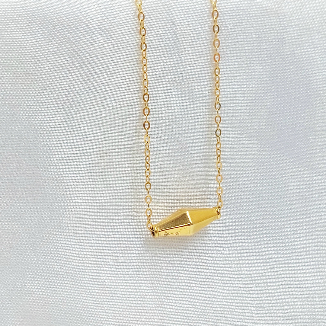 21K عقد زيتون ناعم-مجوهرات الشيخ سعيد-Saeed Jewelry 