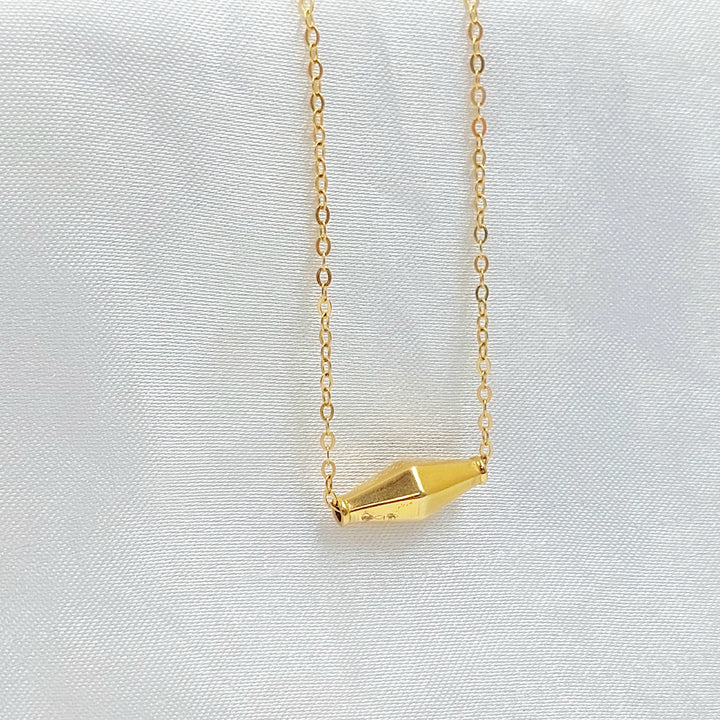 21K عقد زيتون ناعم-مجوهرات الشيخ سعيد-Saeed Jewelry 