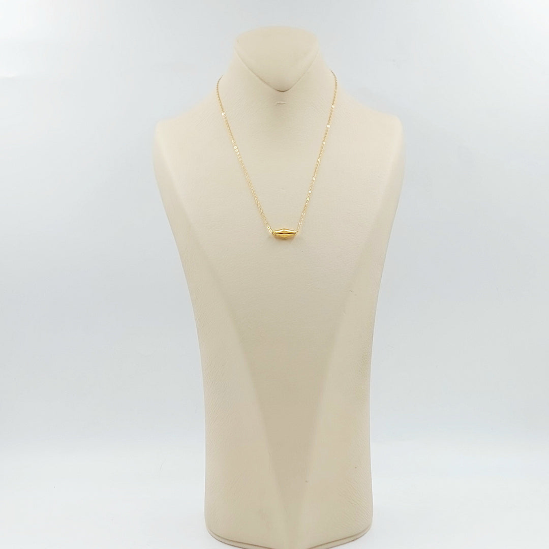 21K عقد زيتون ناعم-مجوهرات الشيخ سعيد-Saeed Jewelry 