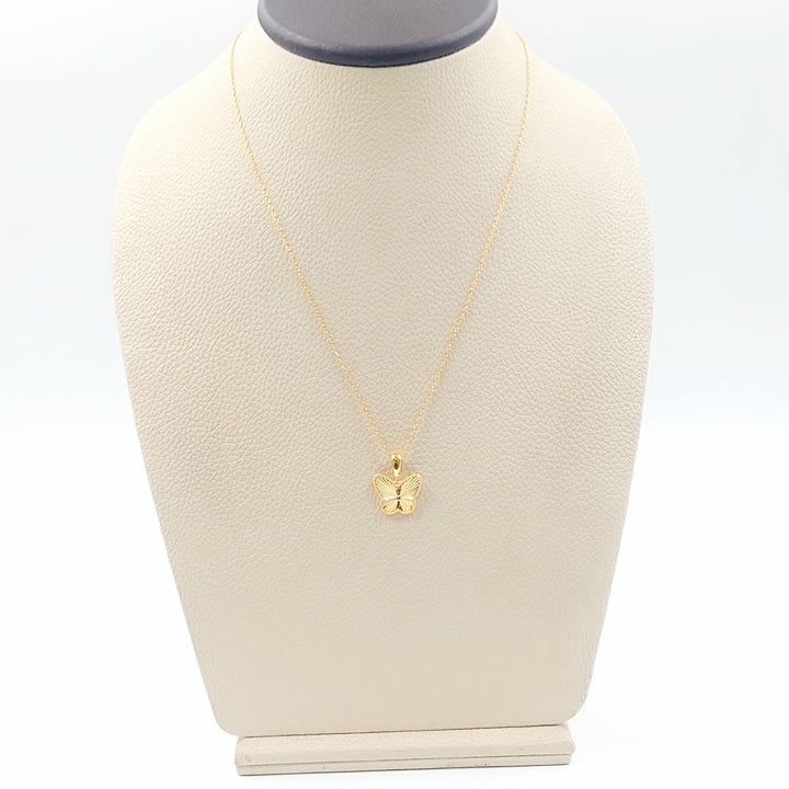 Light Butterfly Necklace Made of 21K Gold by Saeed Jewelry 