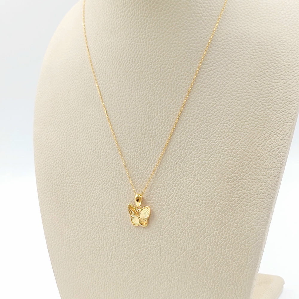 Light Butterfly Necklace Made of 21K Gold by Saeed Jewelry 