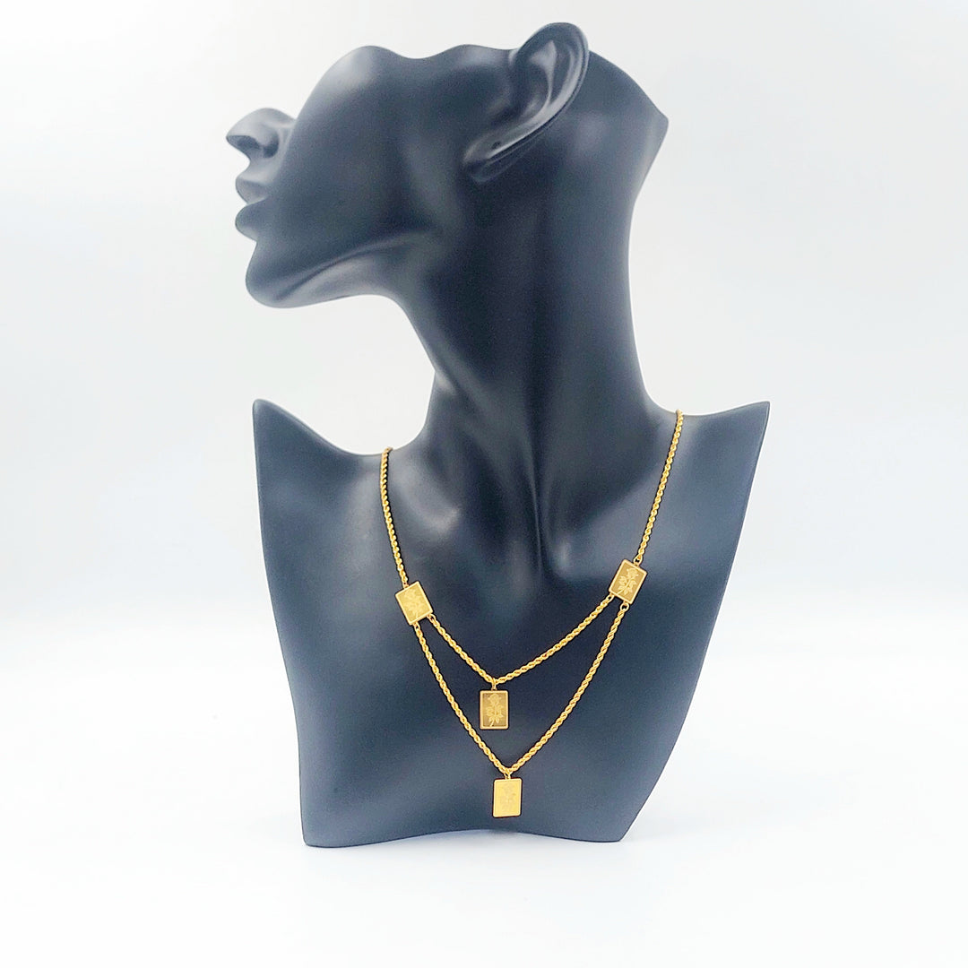 21K عقد اونصه ناعم-مجوهرات الشيخ سعيد-Saeed Jewelry 