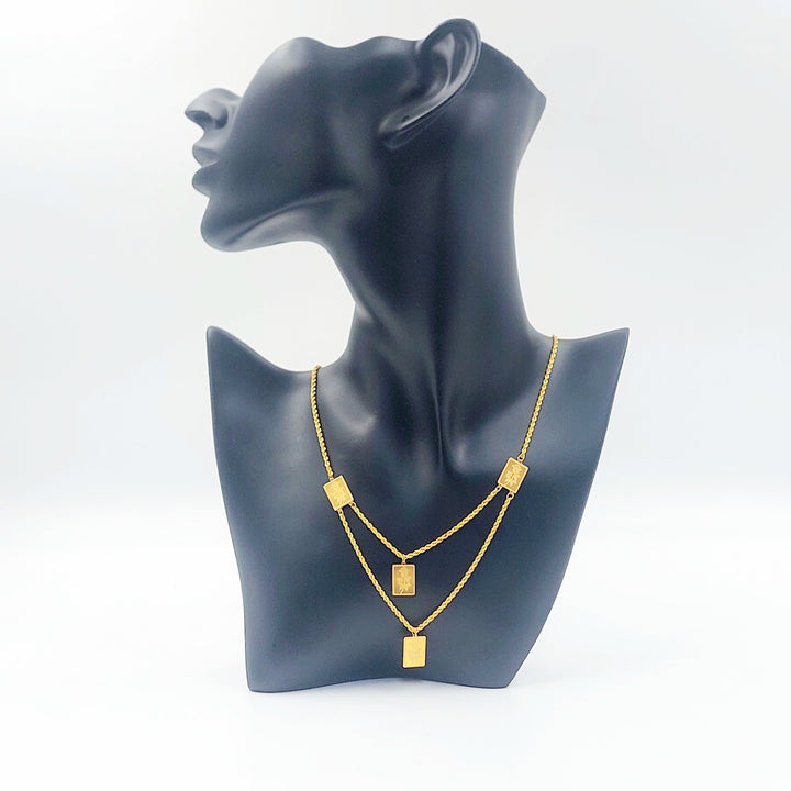 21K عقد اونصه ناعم-مجوهرات الشيخ سعيد-Saeed Jewelry 