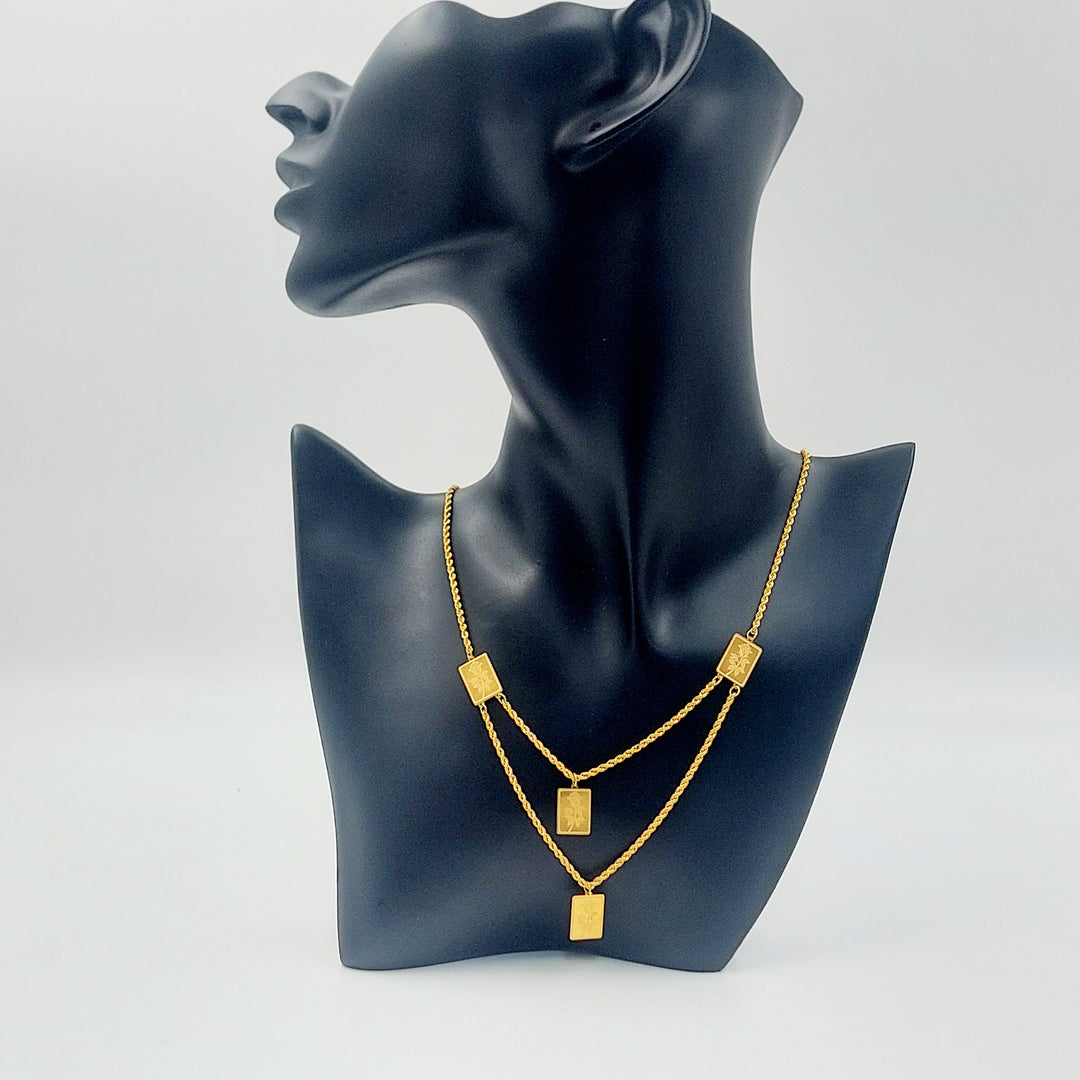 21K عقد اونصه ناعم-مجوهرات الشيخ سعيد-Saeed Jewelry 