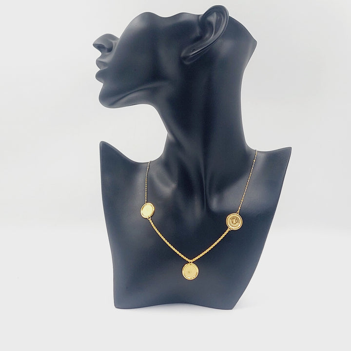 21K عقد رشادي ناعم-مجوهرات الشيخ سعيد-Saeed Jewelry 