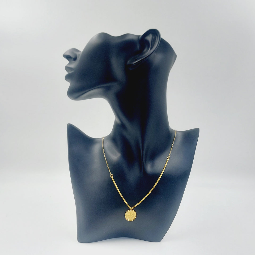 21K عقد رشادي ناعم-مجوهرات الشيخ سعيد-Saeed Jewelry 