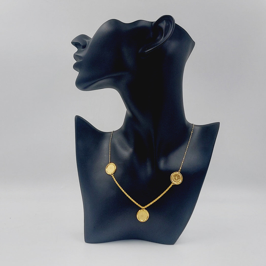 21K عقد رشادي ناعم-مجوهرات الشيخ سعيد-Saeed Jewelry 