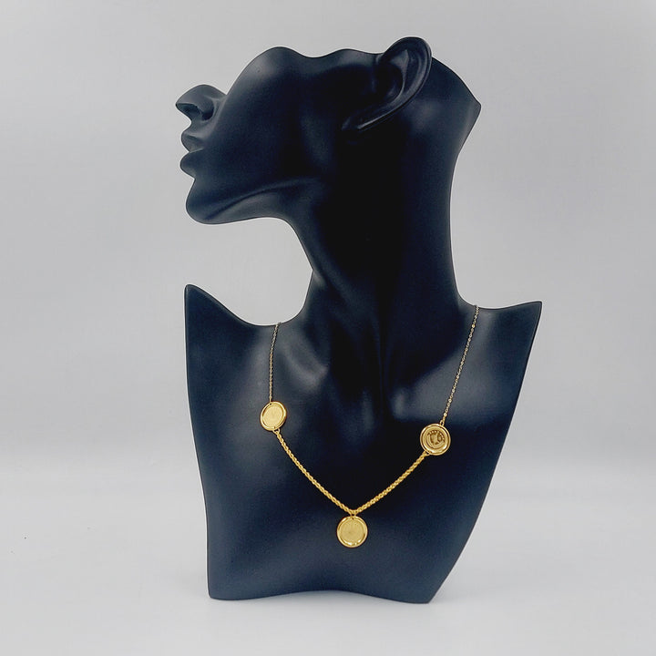 21K عقد رشادي ناعم-مجوهرات الشيخ سعيد-Saeed Jewelry 