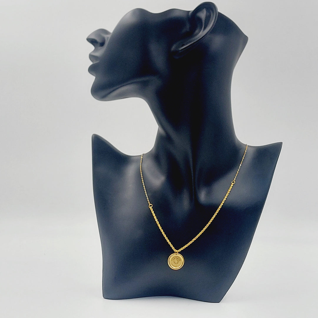 21K عقد رشادي ناعم-مجوهرات الشيخ سعيد-Saeed Jewelry 