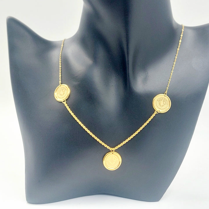 21K عقد رشادي ناعم-مجوهرات الشيخ سعيد-Saeed Jewelry 