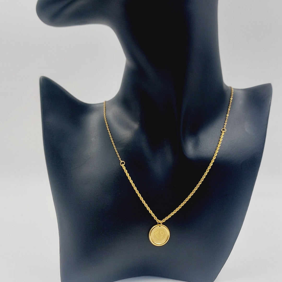 21K عقد رشادي ناعم-مجوهرات الشيخ سعيد-Saeed Jewelry 