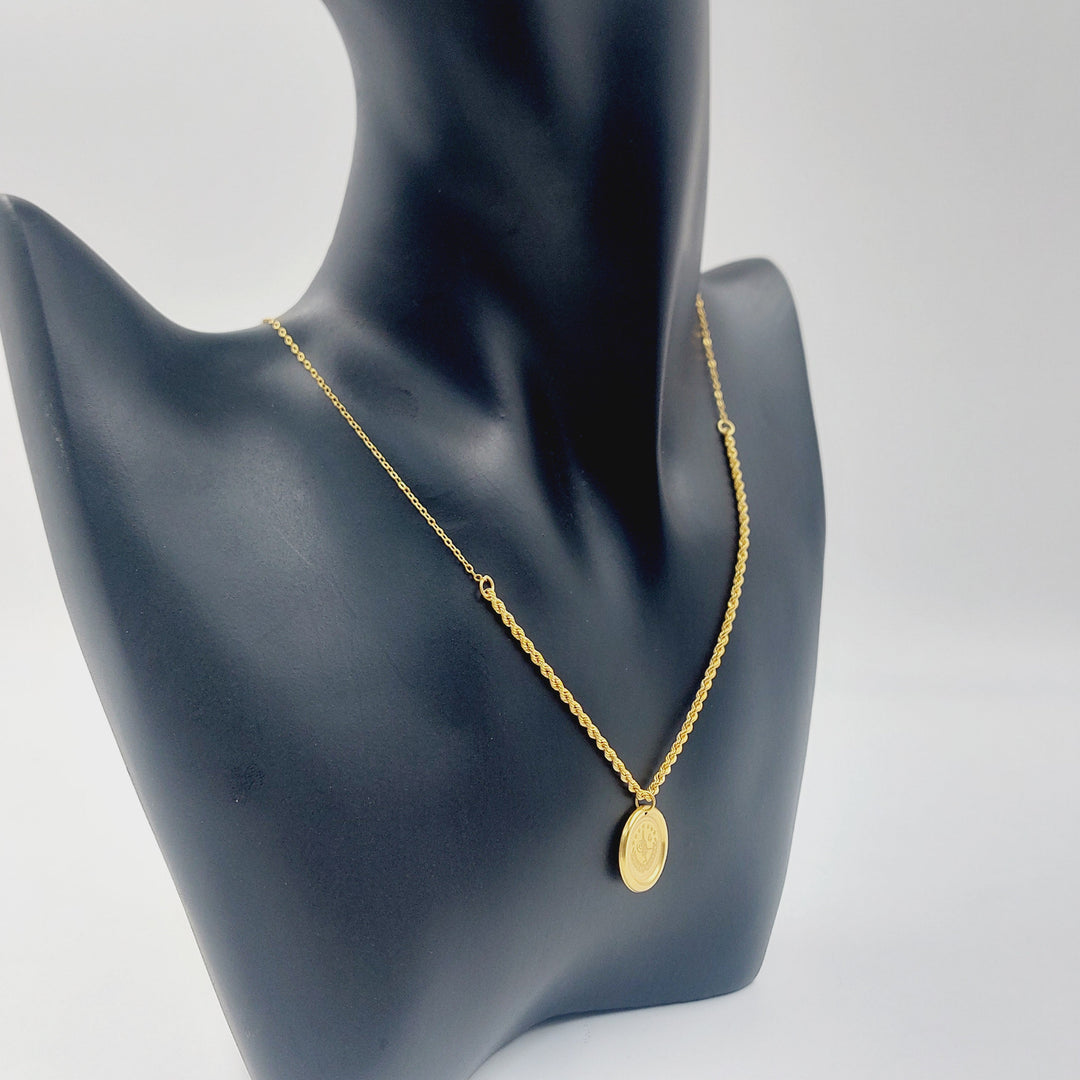 21K عقد رشادي ناعم-مجوهرات الشيخ سعيد-Saeed Jewelry 