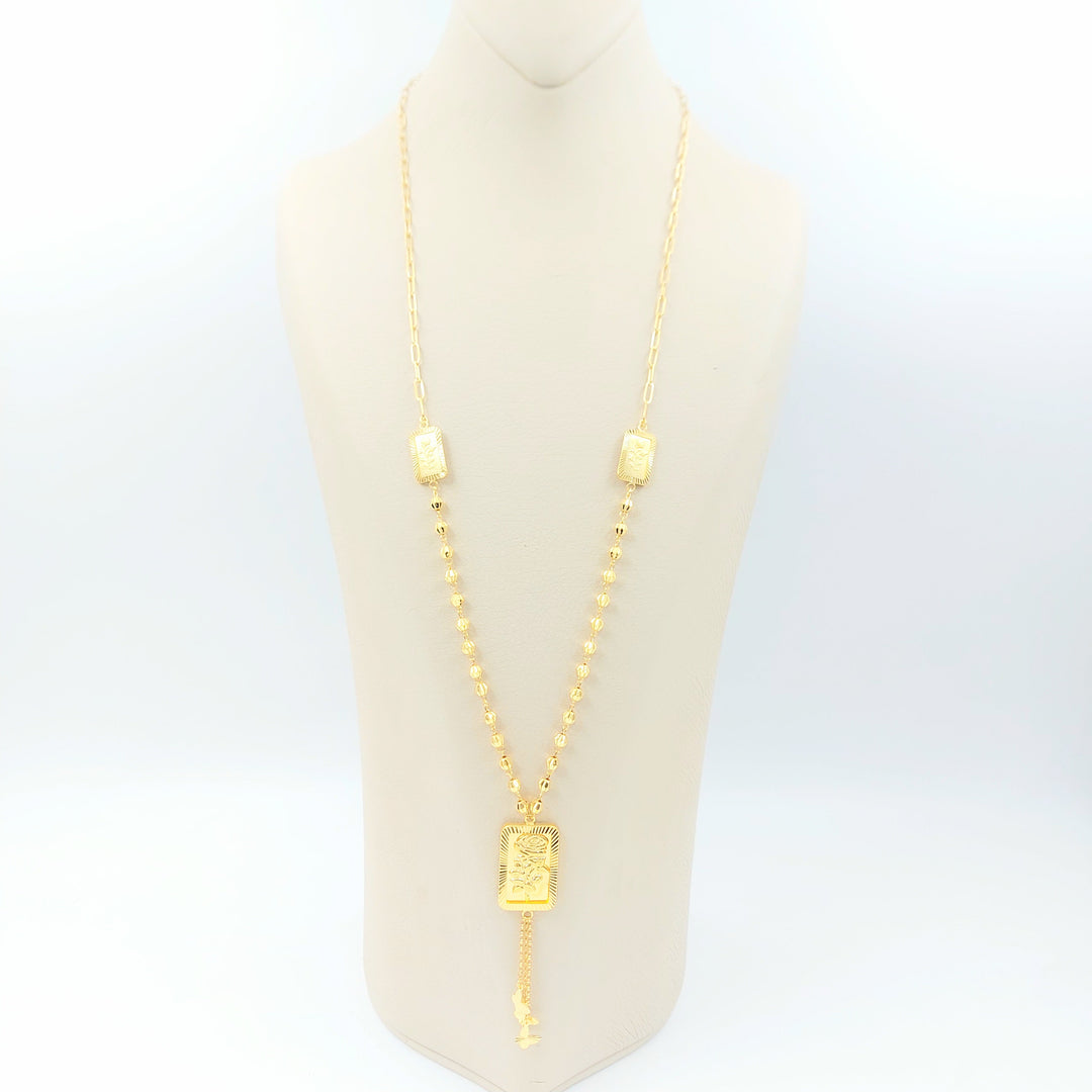 Ounce Balls Necklace Made of 21K Gold by Saeed Jewelry 