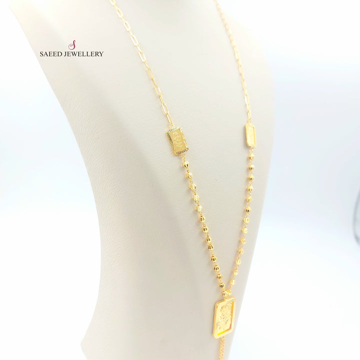 Ounce Balls Necklace Made of 21K Gold by Saeed Jewelry 
