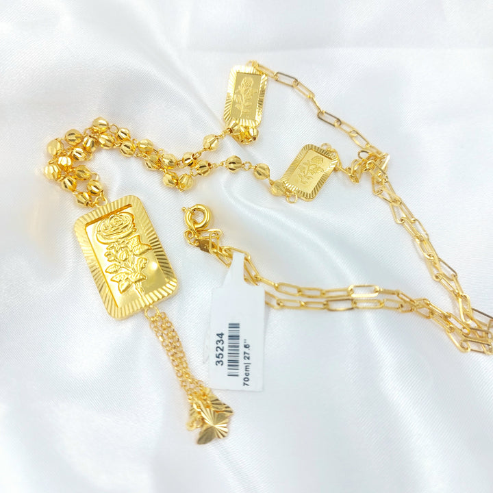 Ounce Balls Necklace Made of 21K Gold by Saeed Jewelry 