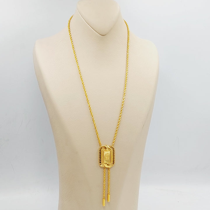 21K Gold Ounce Rope Necklace by Saeed Jewelry - Image 4