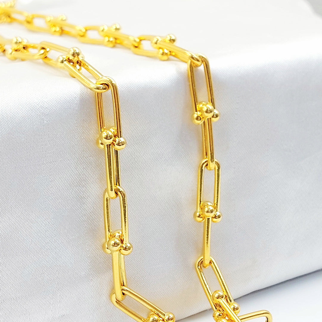 Paperclip Necklace Made of 21K Gold by Saeed Jewelry 