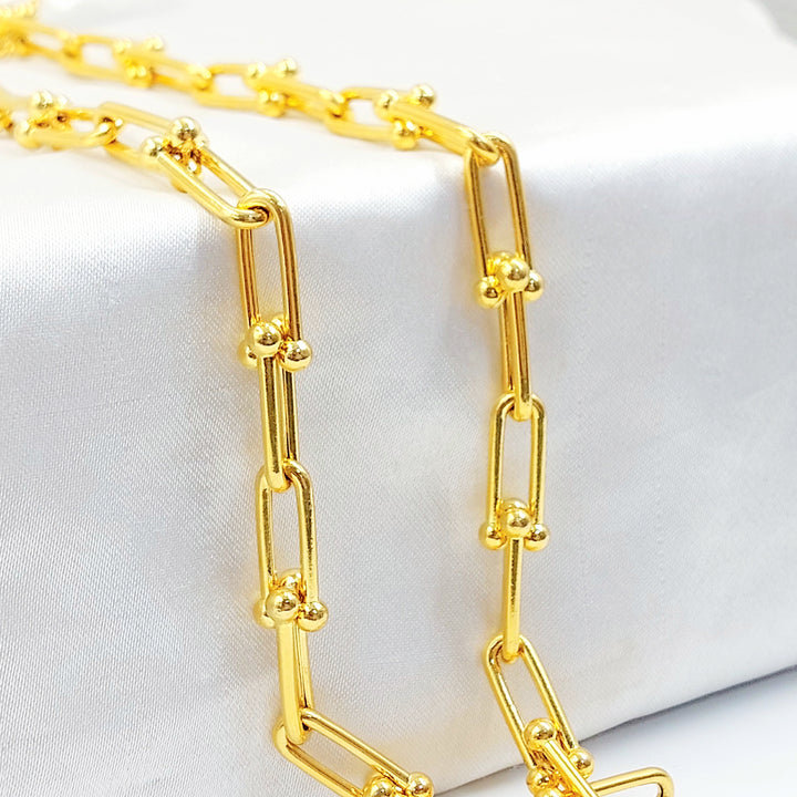 Paperclip Necklace Made of 21K Gold by Saeed Jewelry 