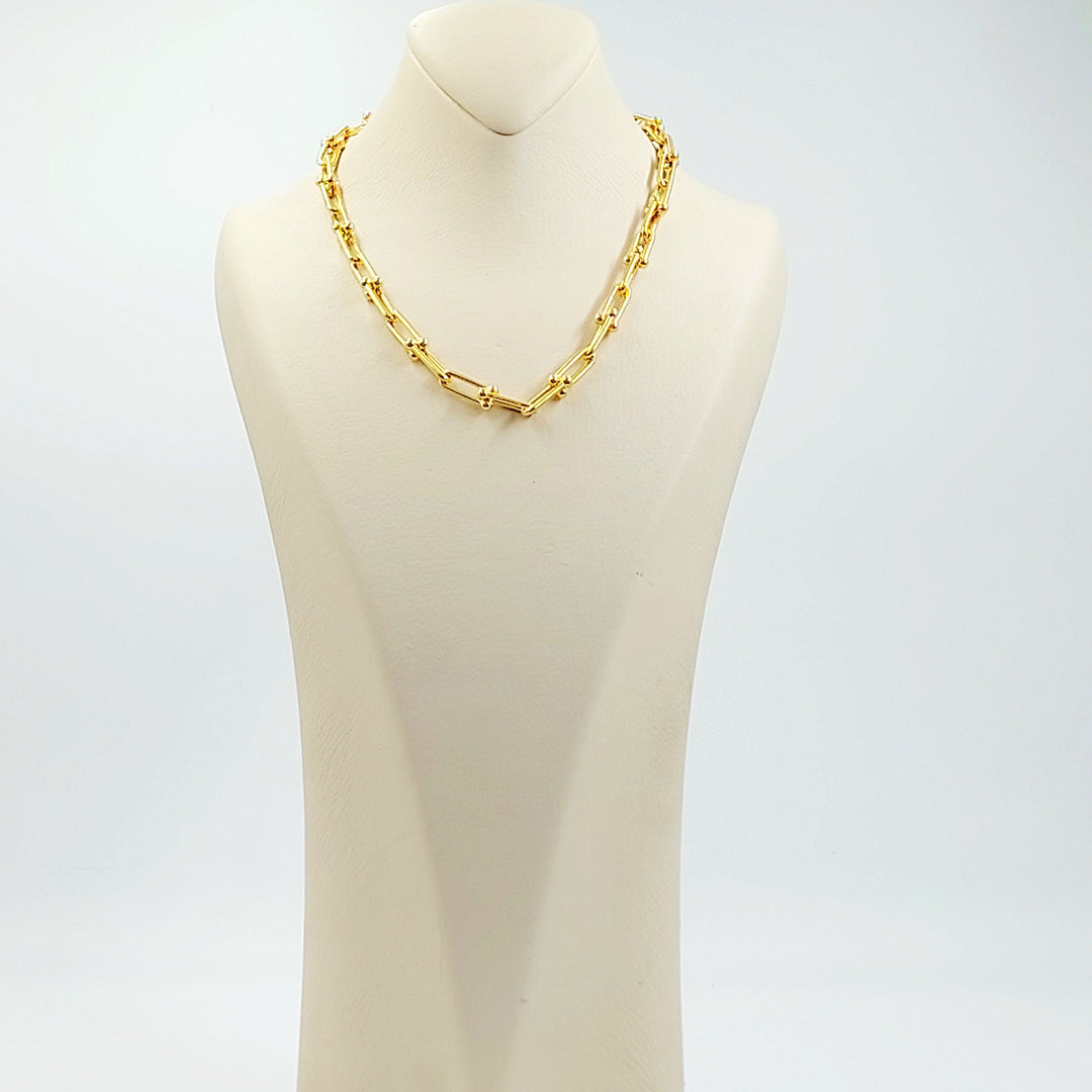 Paperclip Necklace Made of 21K Gold by Saeed Jewelry 