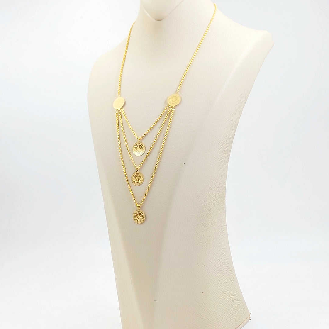 Print Rashadi Necklace Made of 21K Gold by Saeed Jewelry 