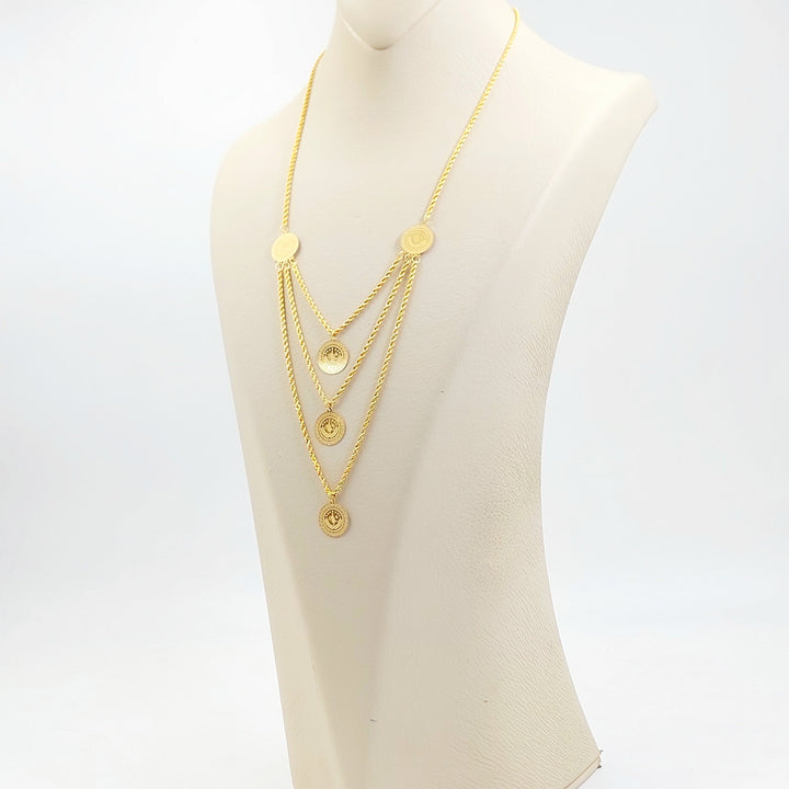 Print Rashadi Necklace Made of 21K Gold by Saeed Jewelry 