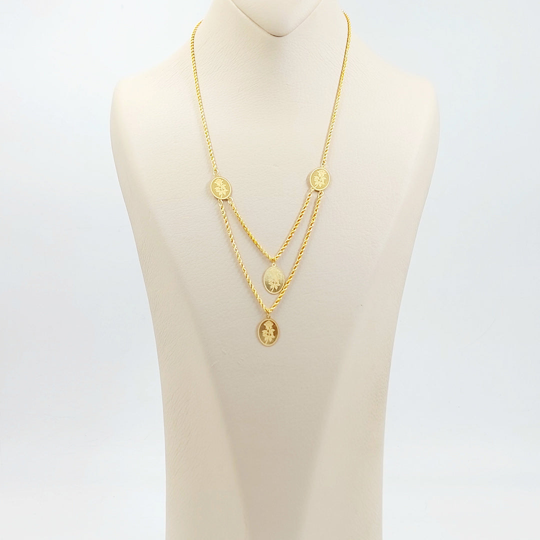 Print Ounce Necklace Made of 21K Gold by Saeed Jewelry 