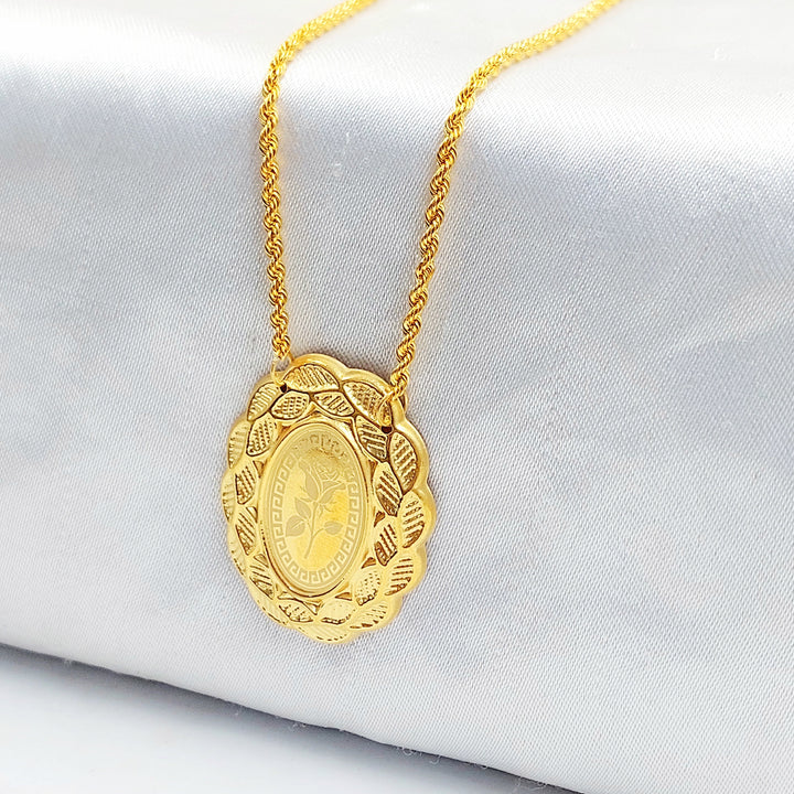 21K عقد اونصه قشرة-مجوهرات الشيخ سعيد-Saeed Jewelry 