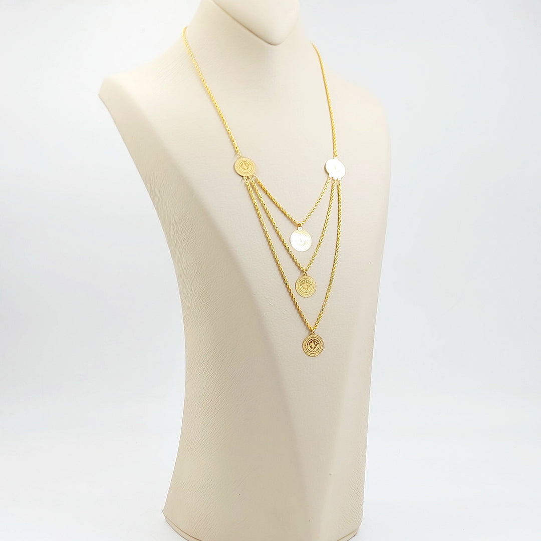 Print Rashadi Necklace Made of 21K Gold by Saeed Jewelry 