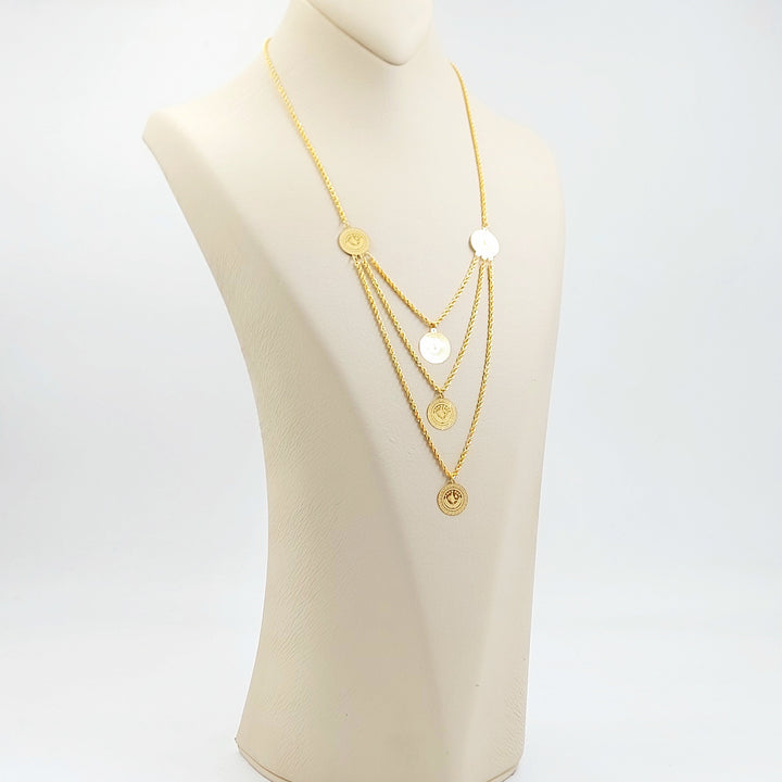 Print Rashadi Necklace Made of 21K Gold by Saeed Jewelry 