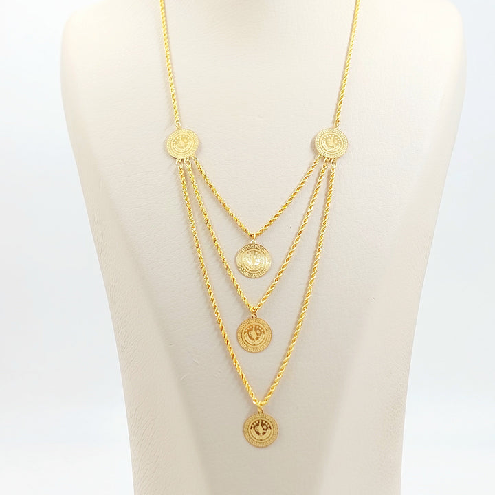 Print Rashadi Necklace Made of 21K Gold by Saeed Jewelry 