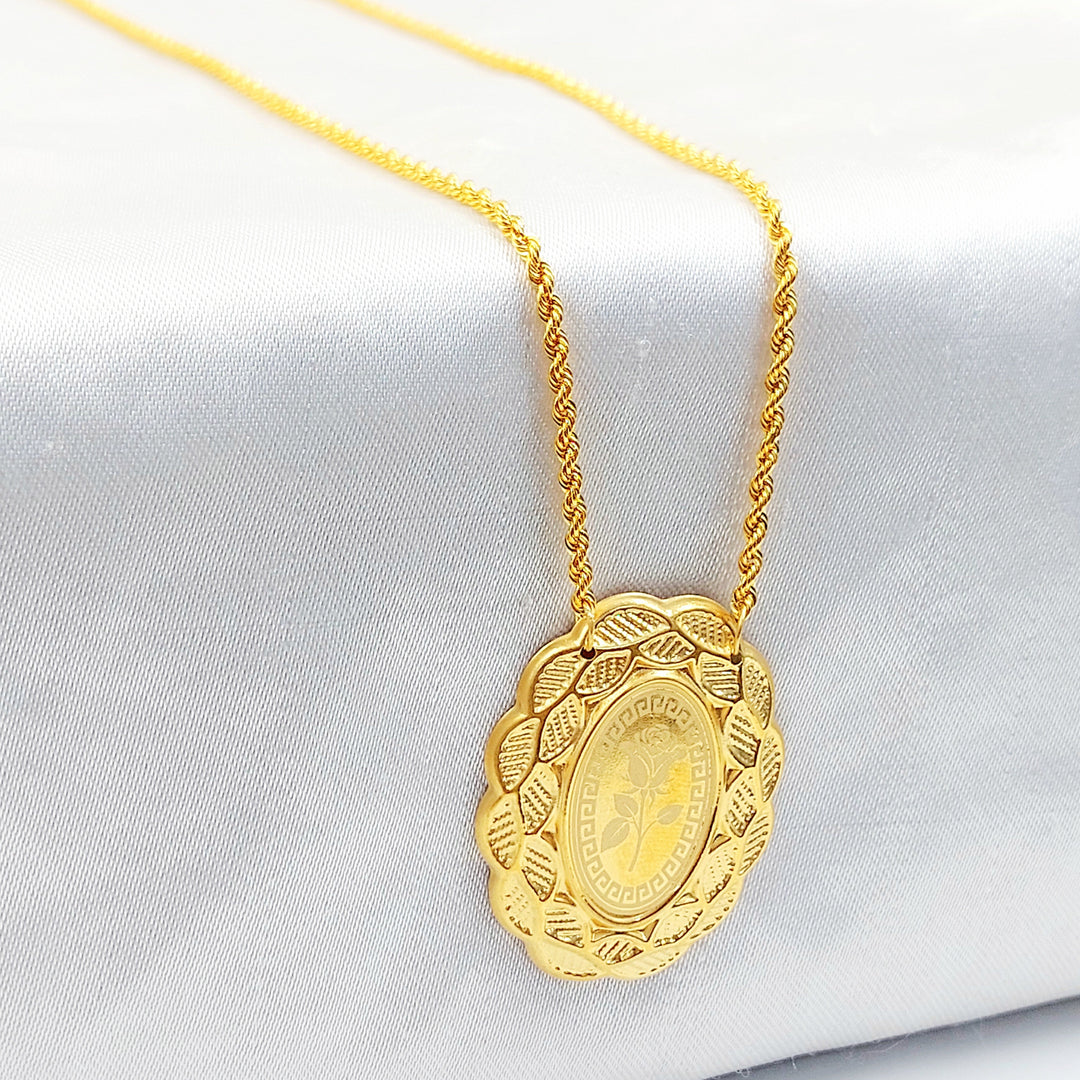 21K عقد اونصه قشرة-مجوهرات الشيخ سعيد-Saeed Jewelry 
