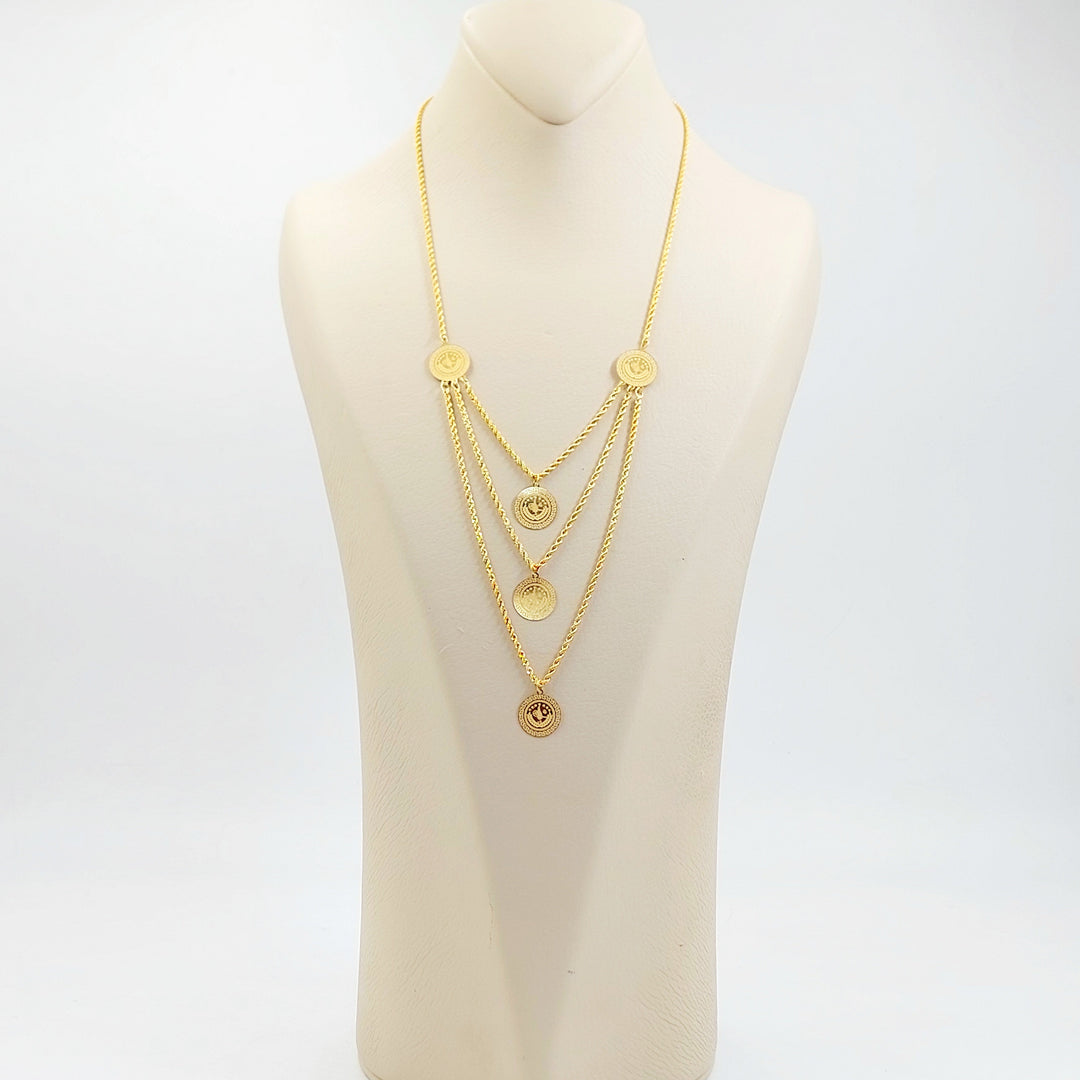 Print Rashadi Necklace Made of 21K Gold by Saeed Jewelry 