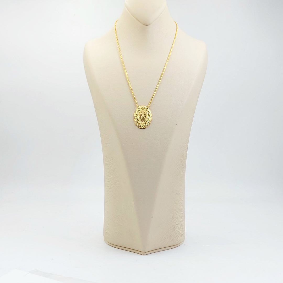 Print Ounce Necklace Made of 21K Gold by Saeed Jewelry 