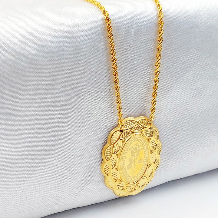 21K عقد اونصه قشرة-مجوهرات الشيخ سعيد-Saeed Jewelry 