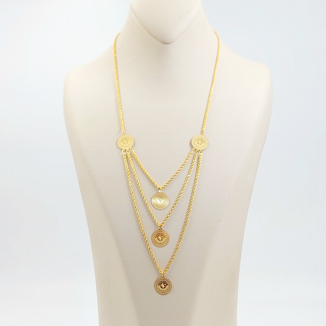 Print Rashadi Necklace Made of 21K Gold by Saeed Jewelry 
