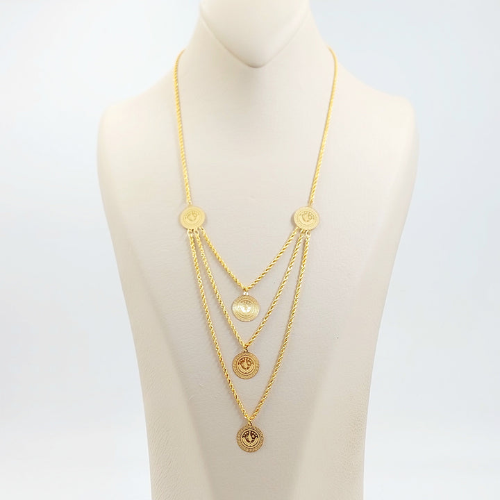Print Rashadi Necklace Made of 21K Gold by Saeed Jewelry 
